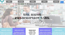 javascript css website project on online pharmacy or medicine